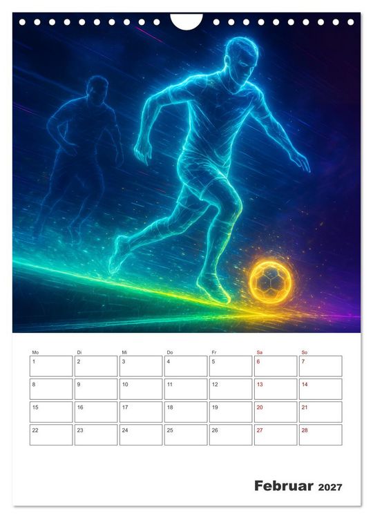 Produktbild: Vision Fu&szlig;ball Licht - Kraft - Spiel (Wandkalender 2027 DIN A4 hoch), CALVENDO Monatskalender