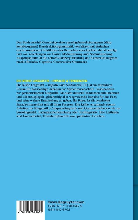 Produktbild: Konstruktionsgrammatik des Deutschen