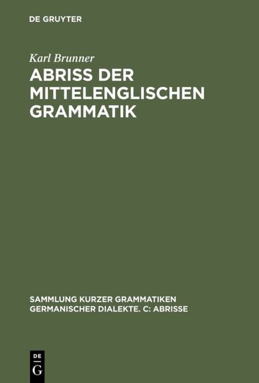 Produktbild: Abri&szlig; der mittelenglischen Grammatik