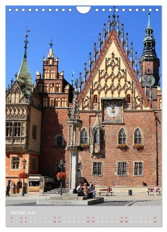 Produktbild: Breslau - Historische Mitte und Dominsel (Wandkalender 2026 DIN A4 hoch), CALVENDO Monatskalender