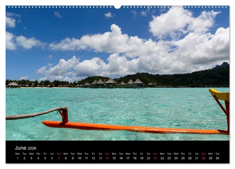 Produktbild: Bora Bora, Paradise islands (High Quality Premium Wall Calendar 2026 DIN A2 landscape),CALVENDO 12 Month Wall Calendar