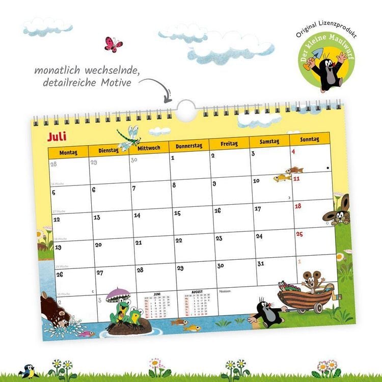 Produktbild: TR&Ouml;TSCH - Der kleine Maulwurf Monatsterminer Monatskalender 2027