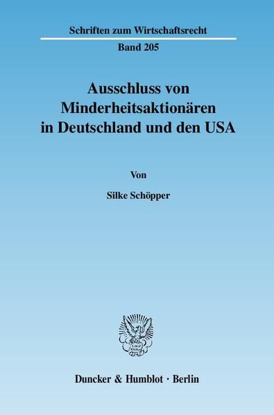 Produktbild: Ausschluss von Minderheitsaktion&auml;ren in Deutschland und den USA.
