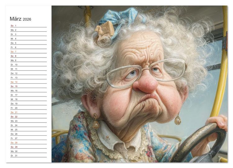 Produktbild: Oma macht jetzt Sonderschicht (Wandkalender 2026 DIN A2 quer), CALVENDO Monatskalender
