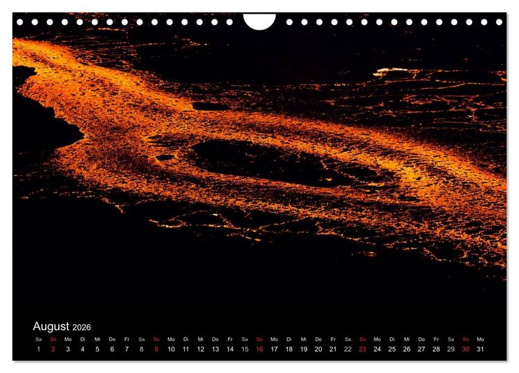 Produktbild: Vulkanausbruch - Island (Wandkalender 2026 DIN A4 quer), CALVENDO Monatskalender