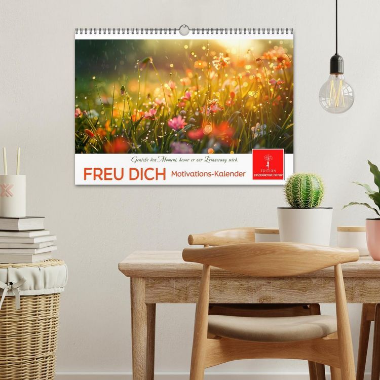 Produktbild: Freu Dich Motivations-Kalender (Wandkalender 2026 DIN A3 quer), CALVENDO Monatskalender