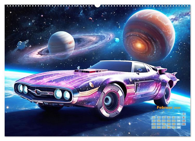 Produktbild: Im Weltall unterwegs - Verr&uuml;ckte Fahrzeuge im Universum (Wandkalender 2026 DIN A2 quer), CALVENDO Monatskalender