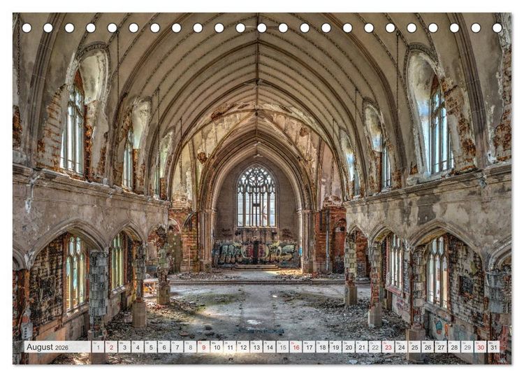 Produktbild: Detroit - Modern Ruins (Tischkalender 2026 DIN A5 quer), CALVENDO Monatskalender