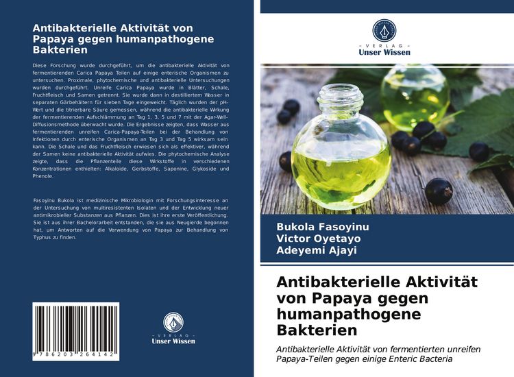 Produktbild: Antibakterielle Aktivit&auml;t von Papaya gegen humanpathogene Bakterien