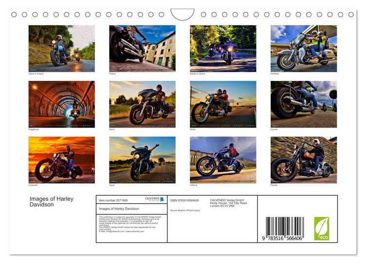 Produktbild: Images of Harley Davidson (Wall Calendar 2026 DIN A4 landscape), CALVENDO 12 Month Wall Calendar