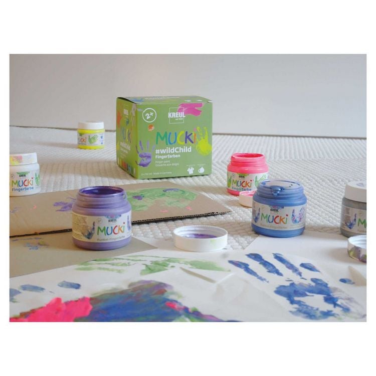Produktbild: KREUL MUCKI Fingerfarben Premium-Set #wildChild 8 x 150 ml