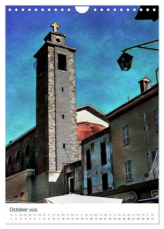 Produktbild: Umbrian Bell Towers (Wall Calendar 2026 DIN A4 portrait), CALVENDO 12 Month Wall Calendar