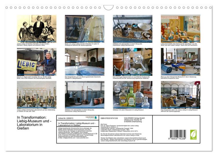 Produktbild: In Transformation: Liebig-Museum und -Laboratorium in Gie&szlig;en (Wandkalender 2026 DIN A3 quer), CALVENDO Monatskalender
