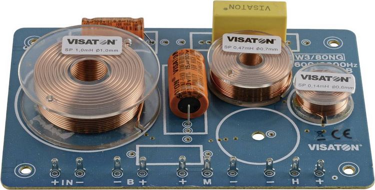 Produktbild: Visaton HW 3/80 NG - 8 Ohm 3-Wege Frequenzweiche 8Ω