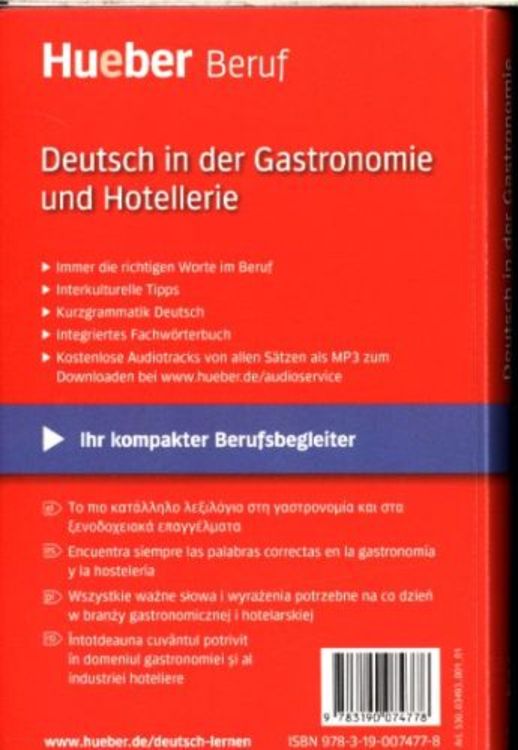 Produktbild: Berufssprachführer: Deutsch in der Gastronomie und Hotellerie