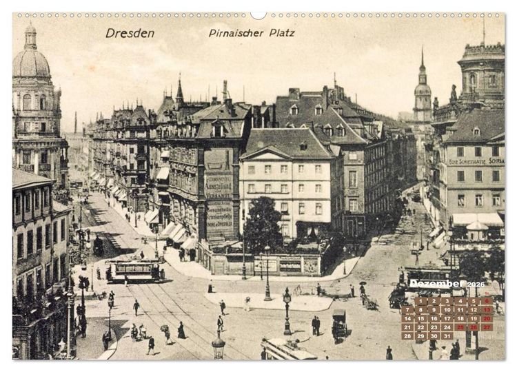 Produktbild: Souvenirs aus Dresden &ndash; Die Stadt auf historischen Karten (Wandkalender 2026 DIN A2 quer), CALVENDO Monatskalender