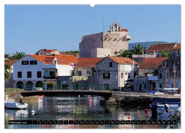 Produktbild: Hvar The sunny Island of Croatia (High Quality Premium Wall Calendar 2026 DIN A2 landscape),CALVENDO 12 Month Wall Calendar