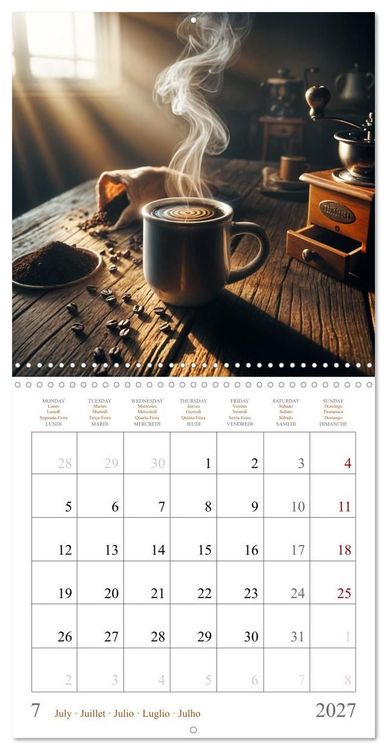 Produktbild: L'&acirc;me du caf&eacute; - Une passion au quotidien (Calendrier mural carr&eacute; 2027 30x30 cm) Calendrier double avec une page pour vos prises de notes