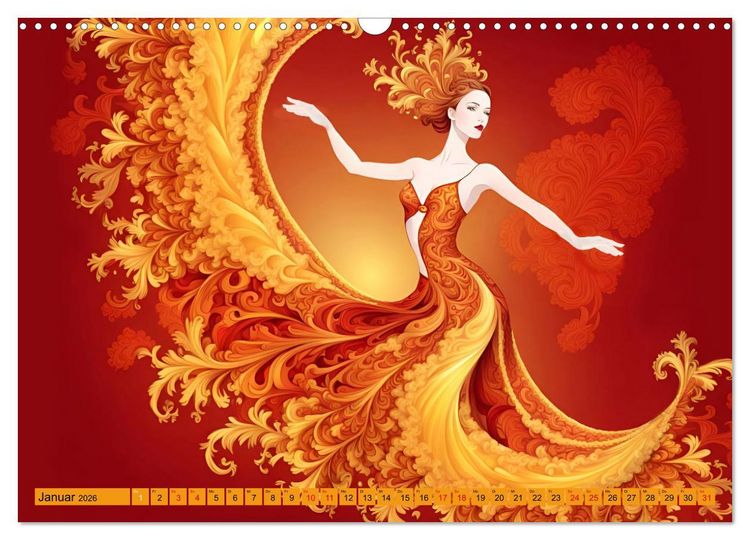 Produktbild: Wundervolle Tanzschwingungen (Wandkalender 2026 DIN A3 quer), CALVENDO Monatskalender