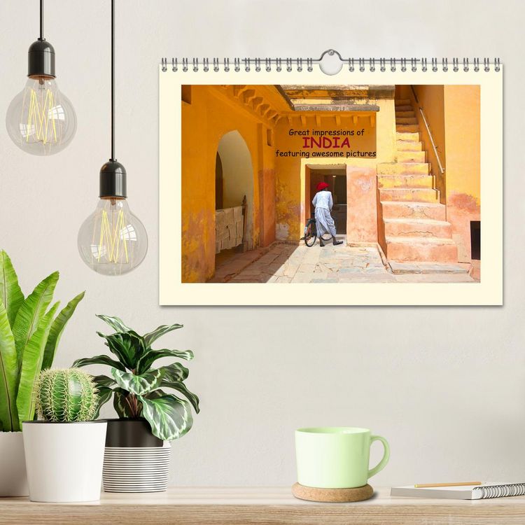 Produktbild: Great impressions of INDIA featuring awesome pictures (Wall Calendar 2026 DIN A4 landscape), CALVENDO 12 Month Wall Calendar