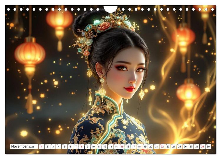 Produktbild: Fantasie Asia-Girls (Wandkalender 2026 DIN A4 quer), CALVENDO Monatskalender