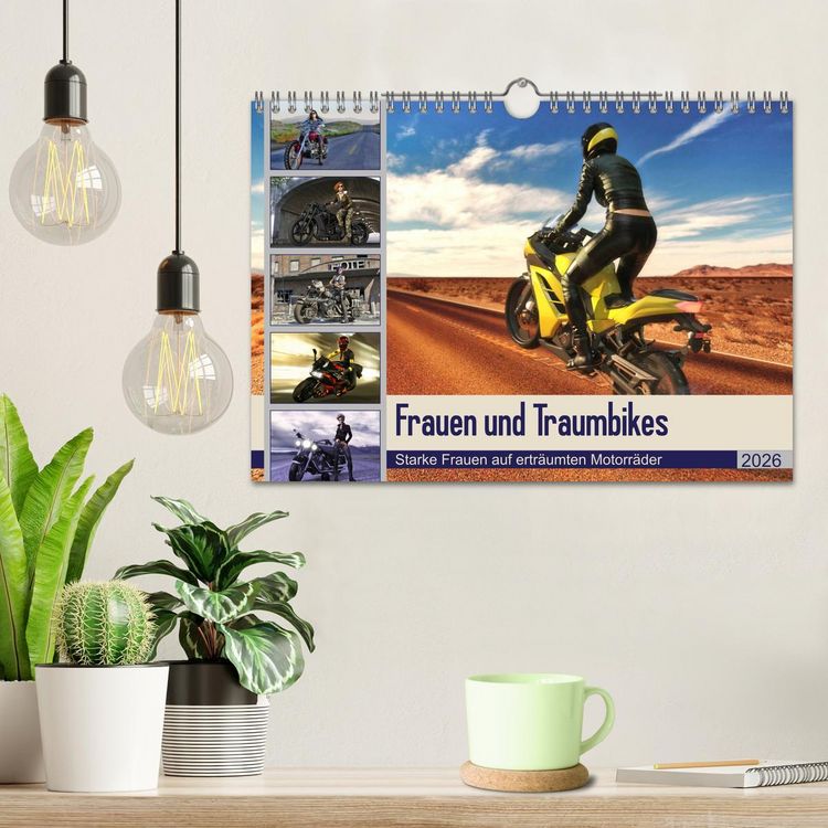 Produktbild: Frauen und Traumbikes (Wandkalender 2026 DIN A4 quer), CALVENDO Monatskalender