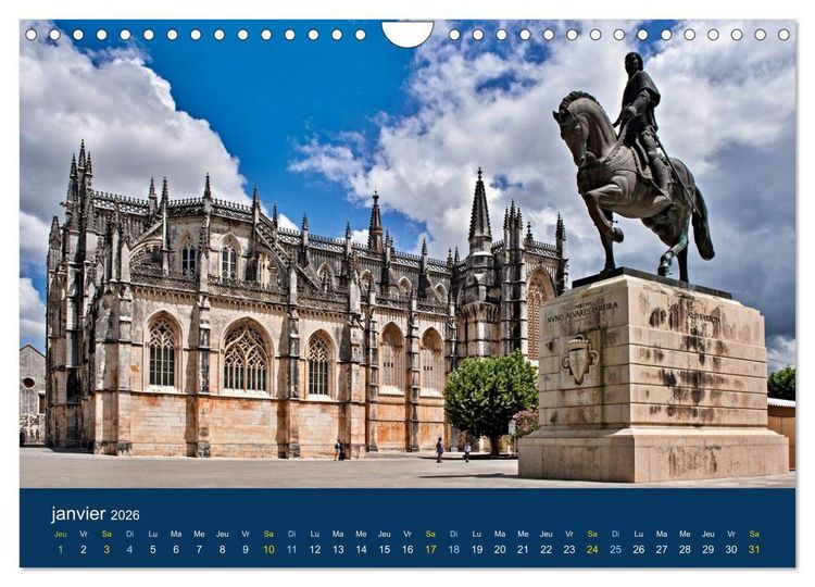 Produktbild: Un voyage &agrave; travers le Portugal (Calendrier mural 2026 DIN A4 vertical), CALVENDO calendrier mensuel