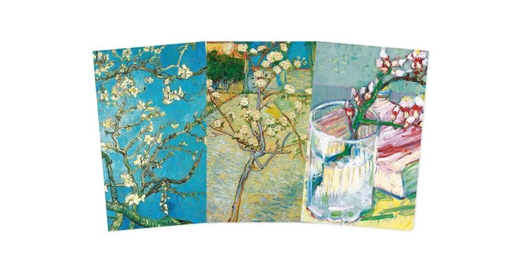 Produktbild: Dreier Set Mini-Notizb&uuml;cher: Vincent van Gogh, Bl&uuml;ten