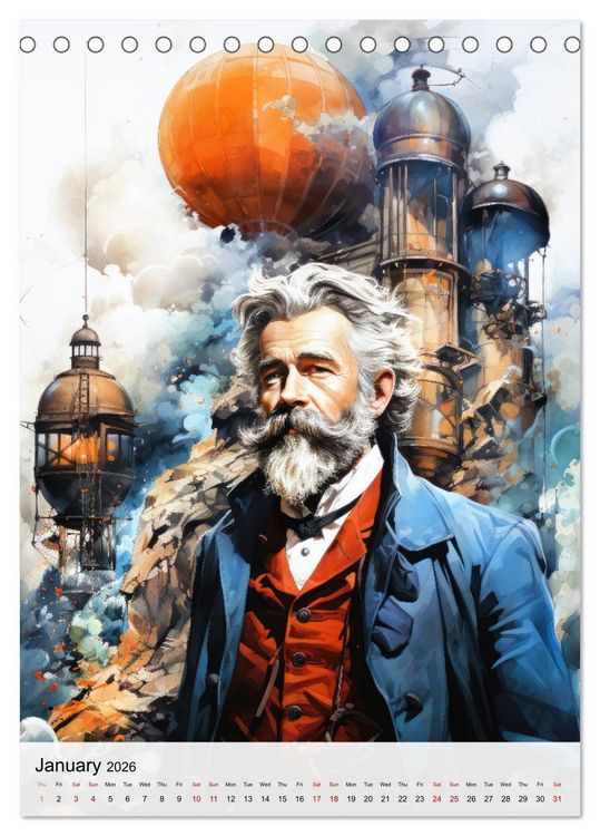 Produktbild: Novel Canvas (Desk Calendar 2026 DIN A5 portrait), CALVENDO 12 Month DeskCalendar