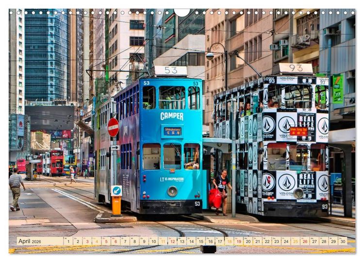 Produktbild: Durch die Welt mit der Stra&szlig;enbahn (Wandkalender 2026 DIN A3 quer), CALVENDO Monatskalender