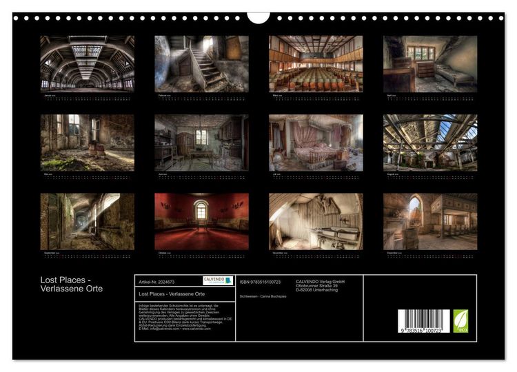 Produktbild: Lost Places - Verlassene Orte (Wandkalender 2026 DIN A3 quer), CALVENDO Monatskalender