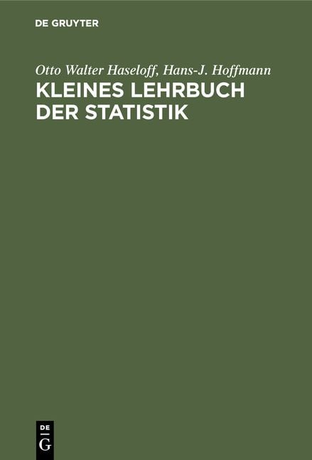 Produktbild: Kleines Lehrbuch der Statistik