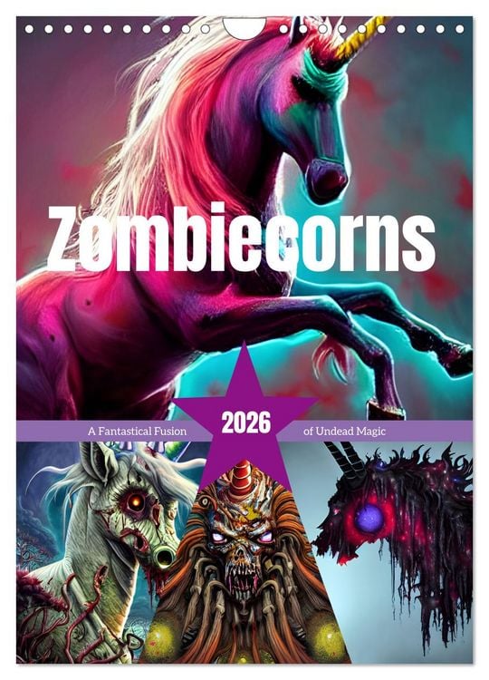 Produktbild: Zombiecorns (Wall Calendar 2026 DIN A4 portrait), CALVENDO 12 Month Wall Calendar