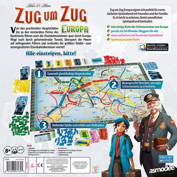 Produktbild: Asmodee - Zug um Zug Europa (Refresh)