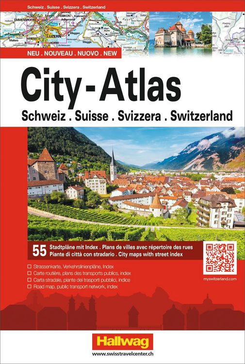 Produktbild: Hallwag Touring City-Atlas Schweiz