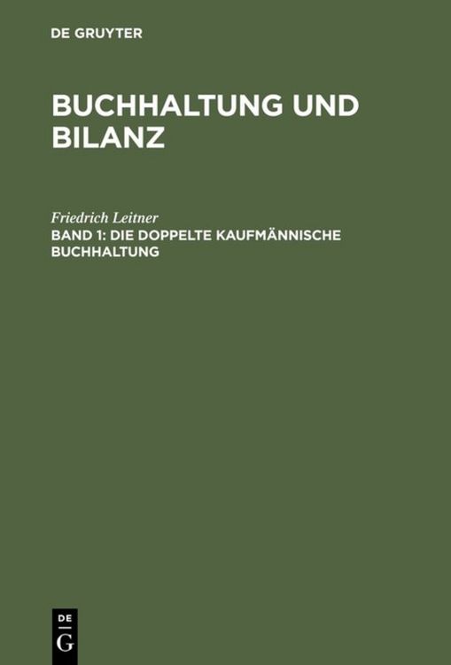 Produktbild: Die doppelte kaufm&auml;nnische Buchhaltung