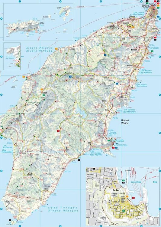 Produktbild: freytag & berndt Stra&szlig;enkarte Rhodos 1:120.000