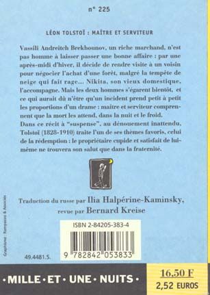 Produktbild: Maitre et serviteur