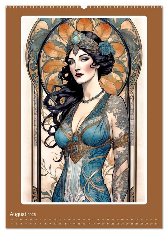 Produktbild: Illustrationskunst der Belle &Eacute;poque (hochwertiger Premium Wandkalender 2026 DIN A2 hoch), Kunstdruck in Hochglanz