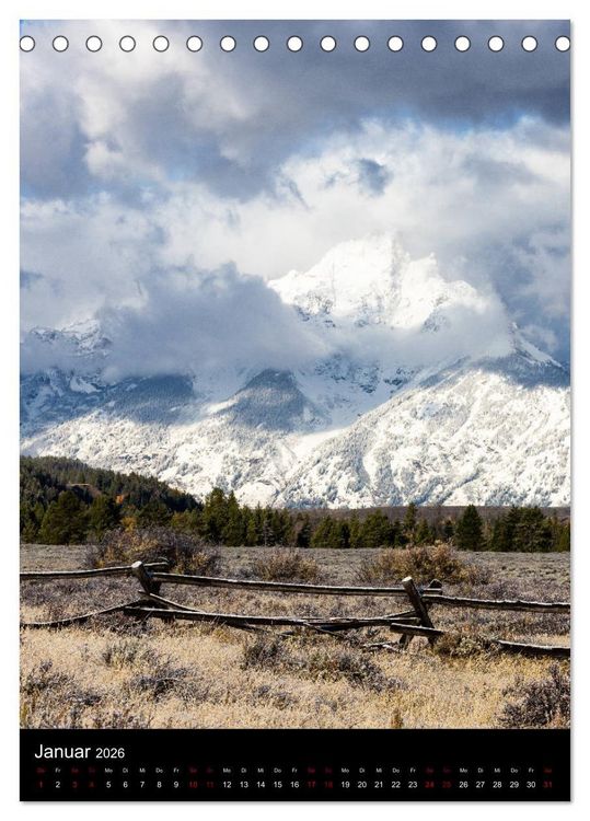 Produktbild: Teton Range - Der Grand Teton National Park (Tischkalender 2026 DIN A5 hoch), CALVENDO Monatskalender