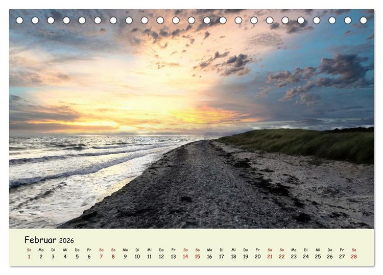Produktbild: Unterwegs in D&auml;nemark von der Nordsee bis zur Ostsee (Tischkalender 2026 DIN A5 quer), CALVENDO Monatskalender