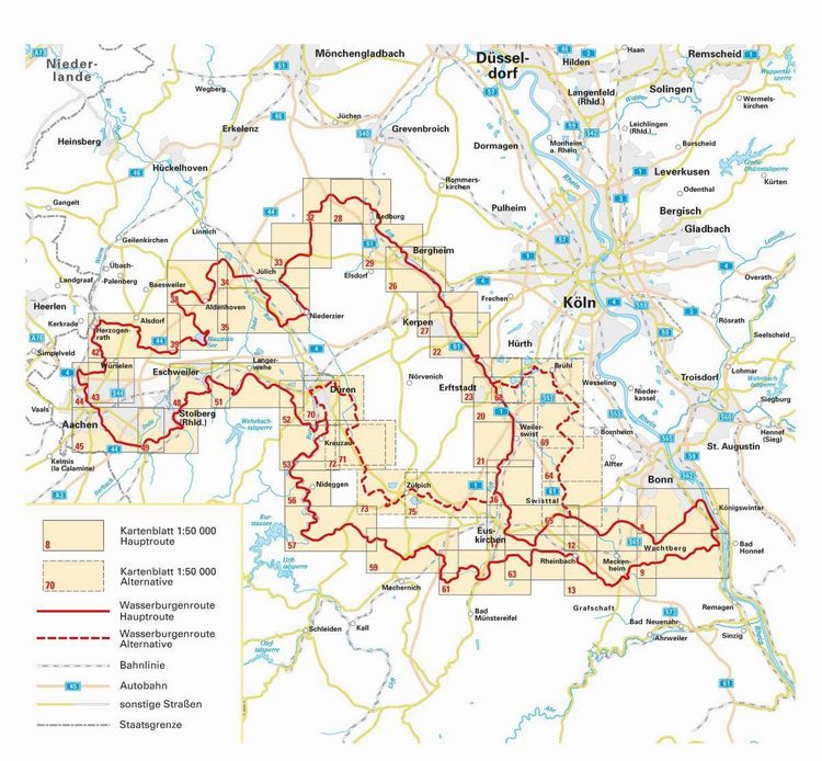 Produktbild: Kompakt-Spiralo BVA Wasserburgenroute, 1:50.000, mit GPS-Track Download