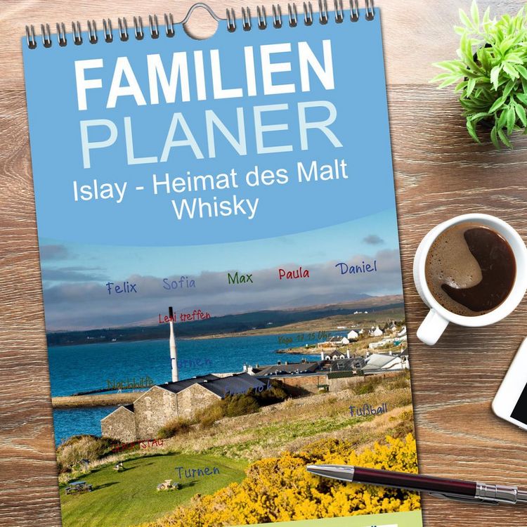 Produktbild: Familienplaner 2026 - Islay - Heimat des Malt Whisky mit 5 Spalten (Wandkalender, 21 x 45 cm) CALVENDO