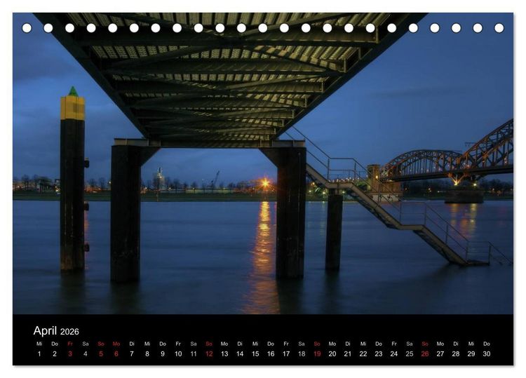 Produktbild: K&ouml;ln bei Nacht (Tischkalender 2026 DIN A5 quer), CALVENDO Monatskalender