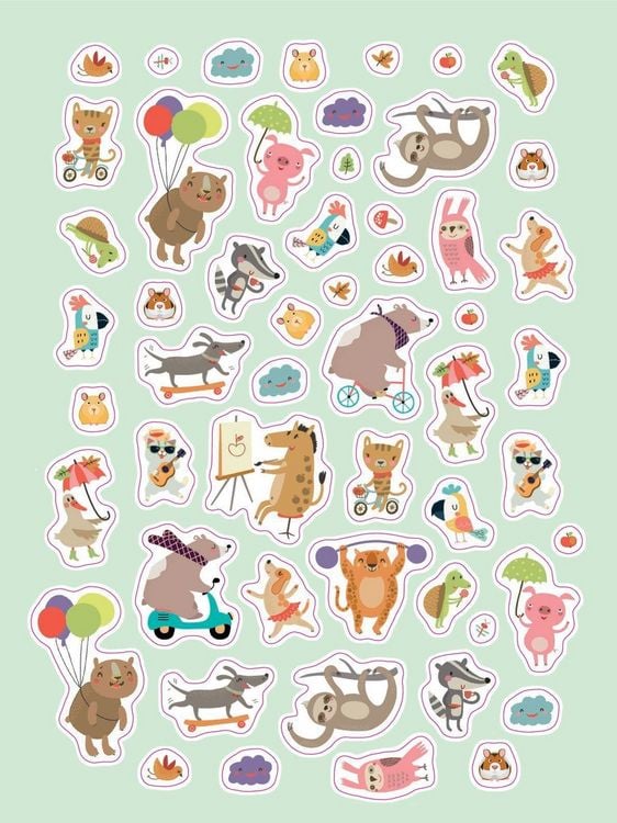 Produktbild: Stickerbuch Lustige Tiere I &Uuml;ber 1000 Sticker