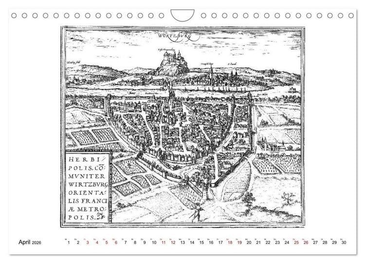 Produktbild: W&uuml;rzburg in alten Bildern (Wandkalender 2026 DIN A4 quer), CALVENDO Monatskalender