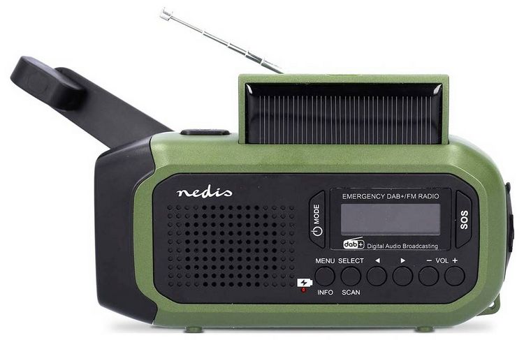 Produktbild: Nedis RDDBCR2000GN Notfallradio DAB+, UKW, FM Notfallradio, DAB+, UKW Gr&uuml;n, Schwarz