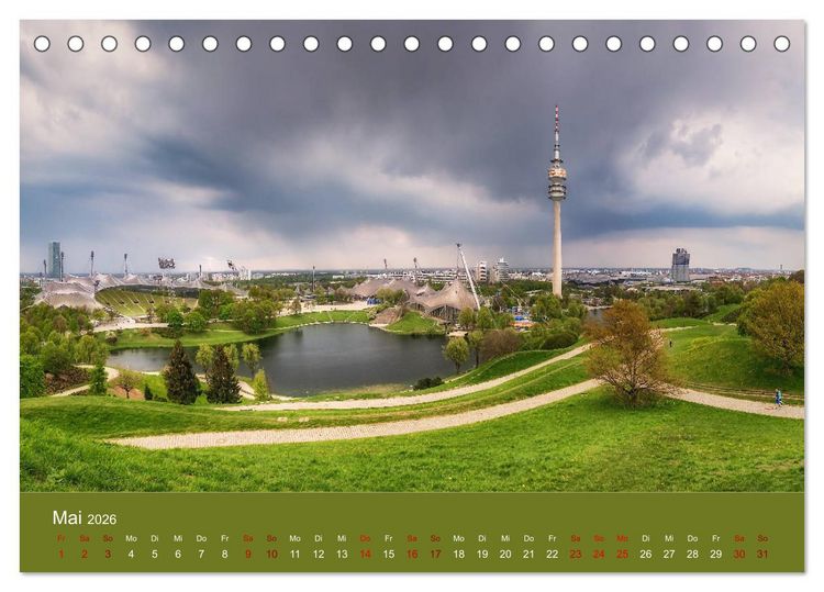 Produktbild: Bezauberndes M&uuml;nchen - Die bayrische Landeshauptstadt und ihr Umland. (Tischkalender 2026 DIN A5 quer), CALVENDO Monatskalender