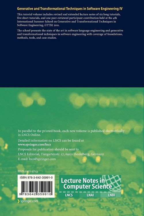 Produktbild: Generative and Transformational Techniques in Software Engineering IV