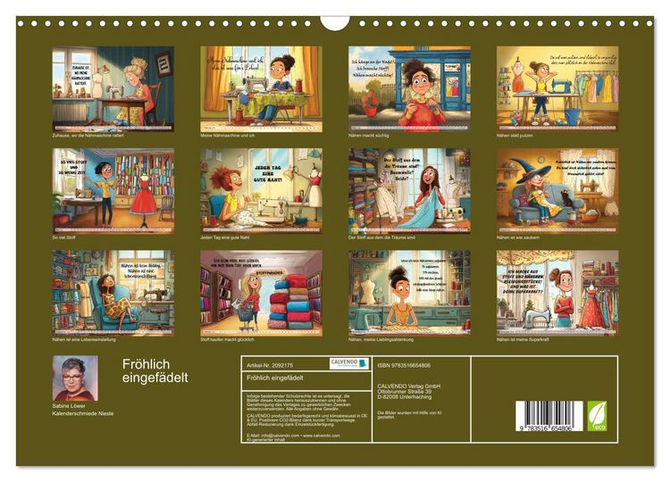 Produktbild: Fr&ouml;hlich eingef&auml;delt (Wandkalender 2026 DIN A3 quer), CALVENDO Monatskalender